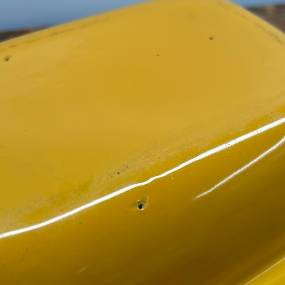 Vintage Enamelware Yellow Rectangular Shaped Dish - Picture 8 of 11